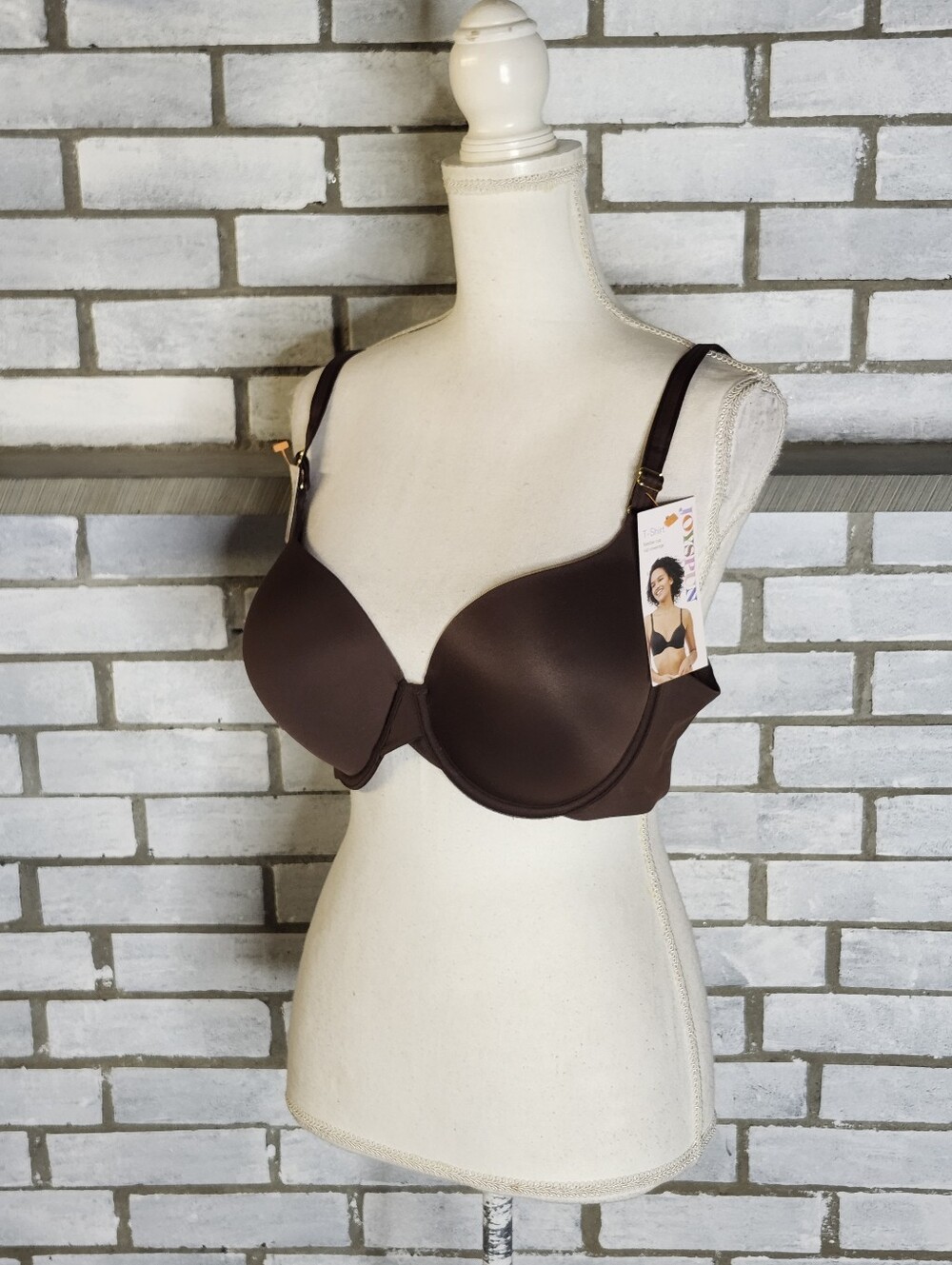 • NWT Joyspun Smoothing Underwire T-Shirt Bra Size 40C Pure Espresso Brown
